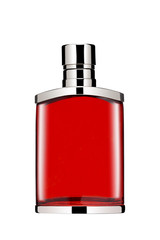 precious perfume bottle isolated on white background with clipping path