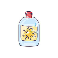 solar blocker bottle product isolated icon