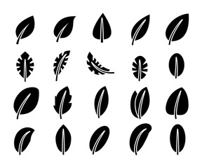 leaf icons set