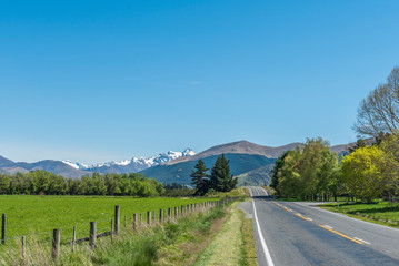Fototapeta na wymiar View of the mountain landscape, Queenstown, New Zealand.