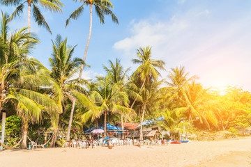 Tropical rock Thailand island panoramic beach