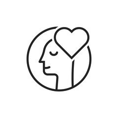 thin line lover man black logo