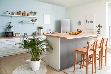 Interior of modern comfortable kitchen