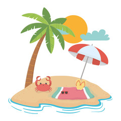 Obraz na płótnie Canvas Summer and vacation icon set design