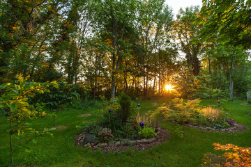 Garten am Morgen Morgensonne Sonne