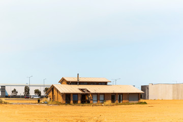 Abandoned house awaiting demolition to take place.