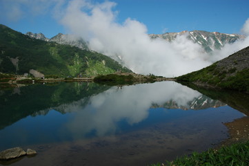 Fototapeta na wymiar 唐松岳登山