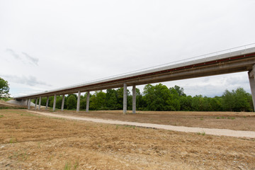 wide angle view of bridge