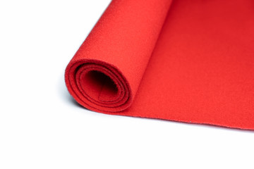 Carpets roll on isolated white