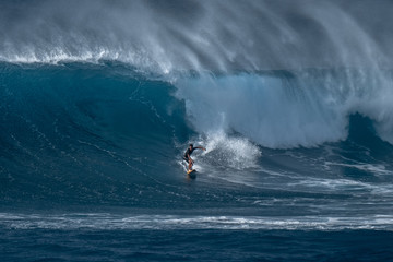 OAHU / USA - DECEMBER 05, 2019: the famous Waimea Bay surf spot located on the North Shore of Oahu...