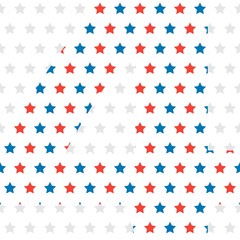 Fototapeta premium July 4 the Independence Day of the United States of America. Flat vector greetings card with many small stars on the date