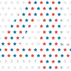 July 4 the Independence Day of the United States of America. Flat vector greetings card with many small stars on the date