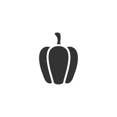 Bell pepper simple black vector icon. Bell pepper isolated glyph symbol.