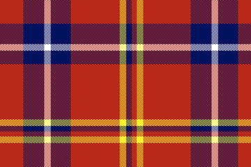 Checkered pattern in Scottish style. Tartan. A classic Christmas geometric pattern. Woolen red fabric