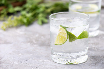 Green lemon soda