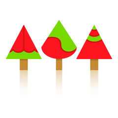 Christmas tree on white background for card decorative