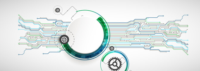 Vector illustration, Hi-tech digital technology and engineering theme