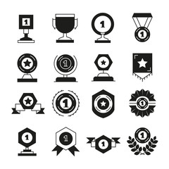 award, prize and trophy icons set 