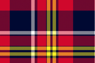 Checkered pattern in Scottish style. Tartan. A classic Christmas geometric pattern. Woolen red fabric