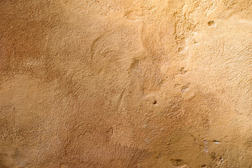 Yellow wall of plaster.