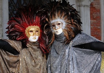 les masques au Carnaval de Venise Italie	