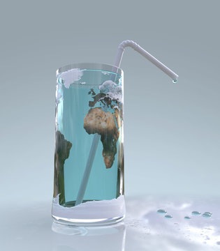 all the water of the earth in one glass, water pollution problem in the world