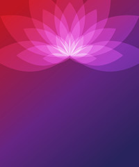 Meditation concept background. Gradient with lotus flower