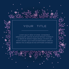 Natural botanical wedding invitation, invite, save the date template. Vector floral design card. Green fern forest plant leaves and herbs greenery mix.