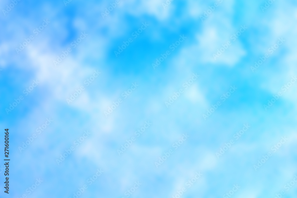 Poster Abstract blue watercolor background.The color splashing in the paper.It is a hand drawn. Blurred  web banner