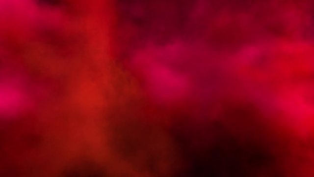 Colored smoky explosion, with trails, explodes towards the camera. Separated on pure black background, contains alpha channel.