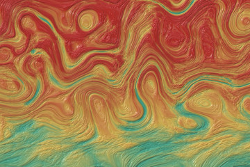 Abstract impressionism painting. Oil on canvas texture. Swirl color ripple movement. Wall poster or canvas print  for interior decor