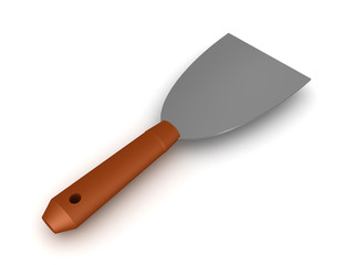 3D Rendering of paint scraper spackle