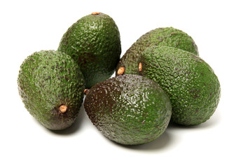 Avocado on a white background