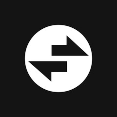 Exchange and convert icon. Logo, illustration, vector sign symbol