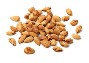 apricot kernel isolated on white background