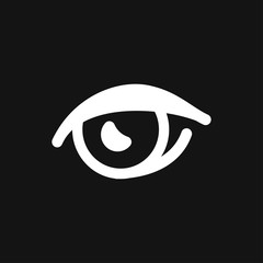 Eye icon, flat icon for logo, vector sign symbol