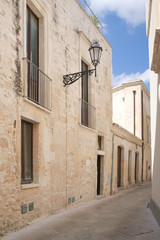 Fototapeta na wymiar Typical streets of Lecce in Italy