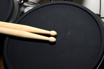 Fototapeta na wymiar View of an electric drum kit