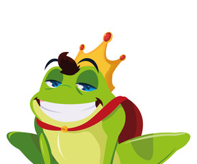 toad prince fairytale character vector ilustration