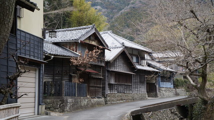 Fototapeta na wymiar 焼津市花沢の町並み、重要伝統的建物群保存地区