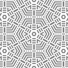 Naklejka na ściany i meble White and grey simple geometric pattern 