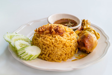 Kao Mok Kai. Thai chicken biryani