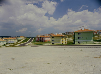 Obraz premium Earthquake resistant housing buildings