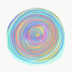 mandala painted with watercolor .