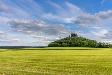 kaiserkrone table hill in saxon switzerland, germany