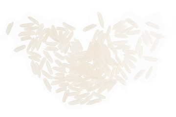 Rice isolated on white background top view photo object design