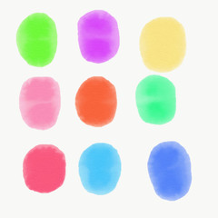 color painted with watercolor .