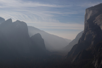 afternoon glow in yosemite valley, california
