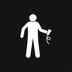 Hairdresser icon logo, illustration, vector sign symbol for design