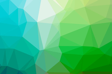 Illustration of abstract Blue, Green horizontal low poly background. Beautiful polygon design pattern.